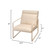 Jamie Young Hemingway Leather Accent Chair - Cream