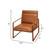 Jamie Young Hemingway Leather Accent Chair - Saddle