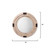 Jamie Young Foreman Wood Round Wall Mirror - White Washed