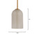 Jamie Young Holt 1-Light Glass Pendant - Taupe