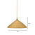 Jamie Young Spun 1-Light Natural Bamboo Pendant - Large