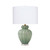 Jamie Young Agnes Blown Glass Table Lamp with Linen Shade - Celadon