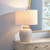Jamie Young Arthur Ceramic Table Lamp with Linen Shade - Grey