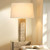 Jamie Young Canyon Wood Veneer Table Lamp - Sand Grey