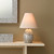 Jamie Young Capsule Travertine Table Lamp with Linen Shade