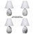 Jamie Young Capsule Travertine Table Lamp with Linen Shade
