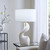 Jamie Young Cobra Ricestone Table Lamp with Linen Shade