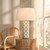 Jamie Young Harlequin Ceramic Table Lamp with Linen Shade