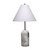 Jamie Young Holt Travertine Table Lamp with Linen Shade