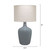 Jamie Young Plum Blown Glass Jar Table Lamp with Linen Shade - Grey