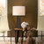 Jamie Young Preston Burl Wood Table Lamp with Linen Shade
