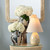 Jamie Young Raindrop Ceramic Table Lamp with Linen Shade - Off White
