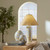 Jamie Young Serene Ceramic Table Lamp with Raffia Shade