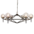 Rowan Black Powder Coated Chandelier With Hand Blown Glass Globes Fixture