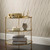 Worlds Away 3-Tier Gold Leaf Table With Mirrored Shelves