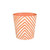 Oval Wastbasket Cream And Orange Zebra