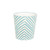 Oval Wastebasket Turquoise And Cream Zebra