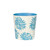 Oval Wastebasket Turquoise Floral