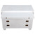 Noir 2-Drawer Side Table With Sliding Tray - White Wash