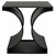 Noir Alec Side Table - Black Steel