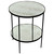 Noir Anna Side Table - Black Steel With Antiqued Mirror