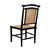 Noir Colonial Bamboo Side Chair - Hand Rubbed Black