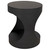 Noir Eclipse Round Side Table - Black Steel