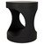 Noir Eclipse Round Side Table - Black Steel