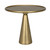 Noir Hiro Short Side Table - Metal With Brass Finish