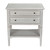 Noir Oxford 2-Drawer Side Table - White Wash