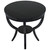 Noir Scheffield Round End Table - Black