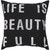 Surya Typography Pillow - ST082 - 18 x 18 x 4 - Poly