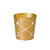 Worlds Away Wbacadiagl Wastebasket - Gold/Cream