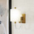 Worlds Away Walton Sconce - Acrylic/White Linen/Antique Brass