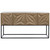 Noir Zurich Console - Bleached Walnut With Steel