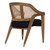 Noir Chloe Chair - Teak - Caning - And Black Cotton