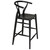 Noir Zola Counter Stool - Charcoal Black