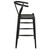 Noir Zola Counter Stool - Charcoal Black