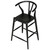 Noir Zola Counter Stool - Charcoal Black