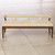 Global Views Moderno Bench - Ivory Marble Leather