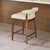 Global Views Moderno Counterstool - Ivory Marble Leather