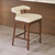 Global Views Moderno Counterstool - Ivory Marble Leather