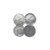 Phillips Collection Galvanized Wall Discs, Set of 4, Silver Leaf
