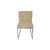 Phillips Collection Frozen Dining Chair, Khaki Grey, Stainless Steel Frame