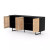 Four Hands Carmel Sideboard - Black Wash W/ Natural Cane