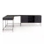 Four Hands Trey Desk System With Filing Credenza - Black Wash Poplar