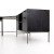 Four Hands Trey Desk System With Filing Credenza - Black Wash Poplar