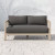 Four Hands Sonoma Outdoor Sofa, Washed Brown - 60" - Charcoal