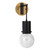 Jamie Young Strada Pendant Wall Sconce - Oil Rubbed Bronze, Antique Brass & Clear Seeded Glass