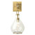 Jamie Young Tear Drop Hanging Wall Sconce - Clear Glass & Antique Brass Metal